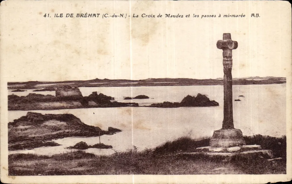 Ile de Bréhat (C.-du-N.) — La Croix de Maudez et les passes à mi-marée — AB. N°41 - Vorderseite