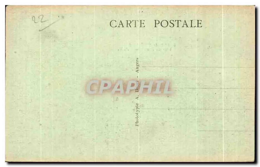 Ilha de Bréhat — Vista do Port-Clos — Fototipia A. Boudet, Angers - Verso