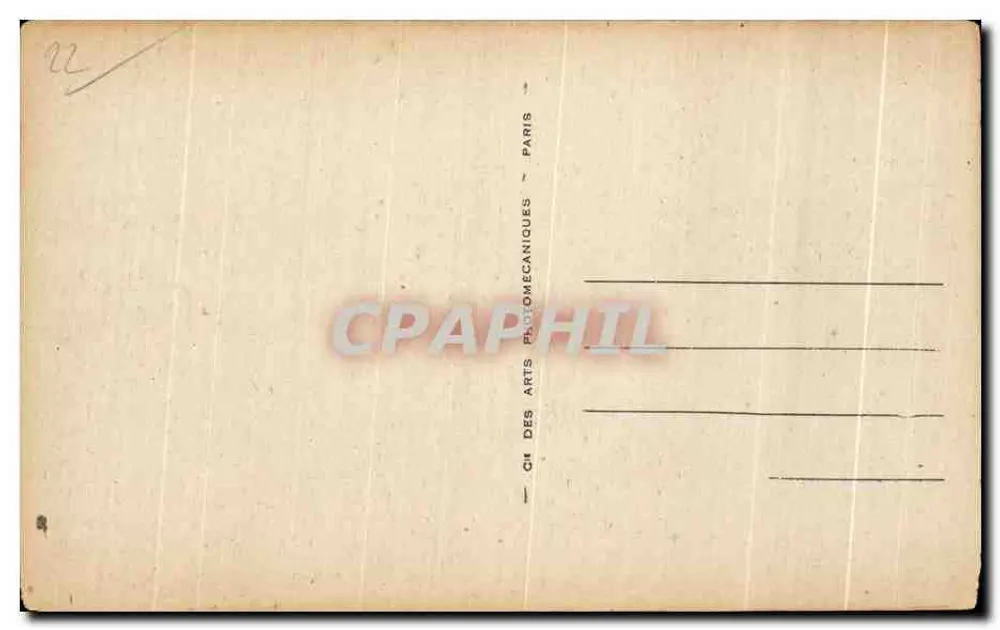 Insel Bréhat — Der Peacock-Leuchtturm und die Felsen — ND.27 — Verlag: Ch. des Arts Photomécaniques, Paris - Rückseite