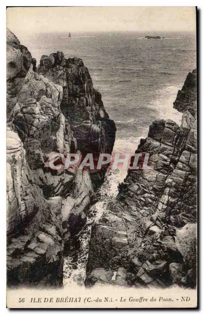 Ilha de Bréhat (C.-du N.) — O Gouffre do Paon — ND - Frente