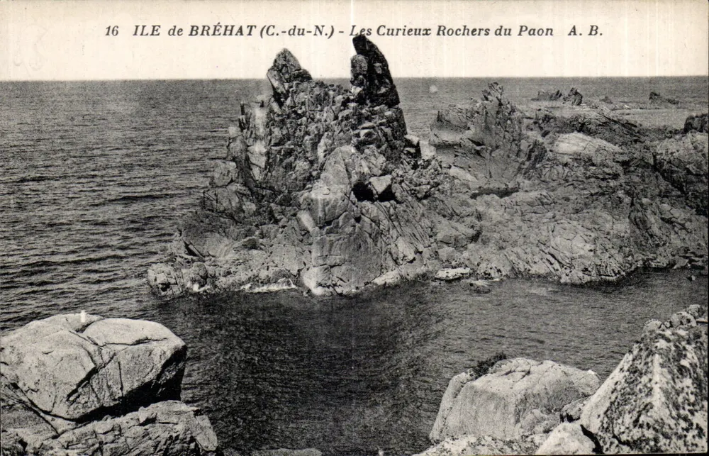 Ile de Bréhat (C.-du-N.) — Les Curieux Rochers du Paon — A. B. - Vorderseite