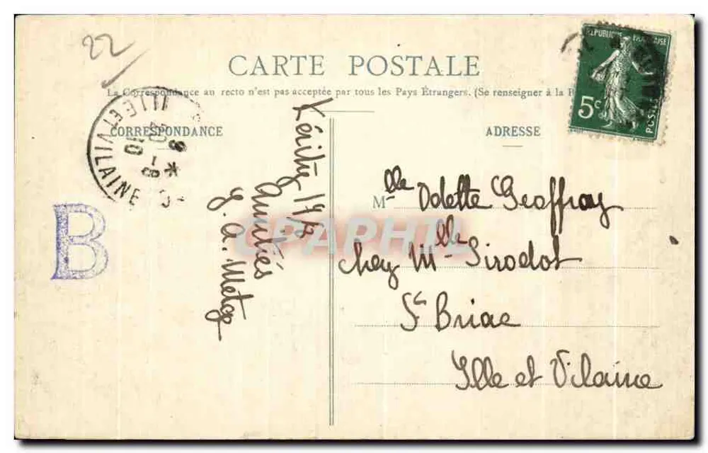 Roch Losquet — Ilha de Bréhat — Ao redor de Paimpol — Editor Guingamp - Verso