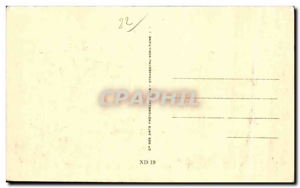 Île de Bréhat — Allgemeine Ansicht des Leuchtturms, des Leuchtturms und der Felsen — C° des Arts Photomécaniques, Straßburg, ND 19 - Rückseite