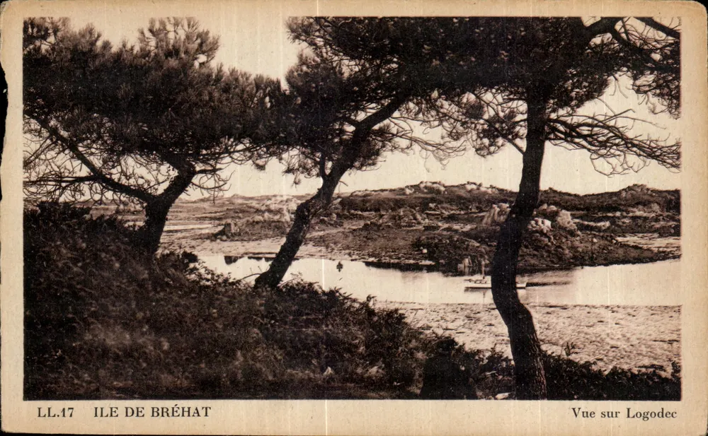 Ilha de Bréhat — Vista sobre Logodec — LL.17 — Cie des Arts Photomécaniques, Paris - Frente