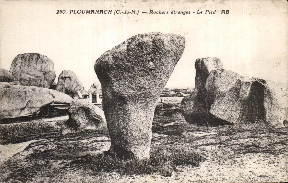 PLOUMANACH (C.-du-N.) — Rochers estranhos - Le Pied AB - Frente