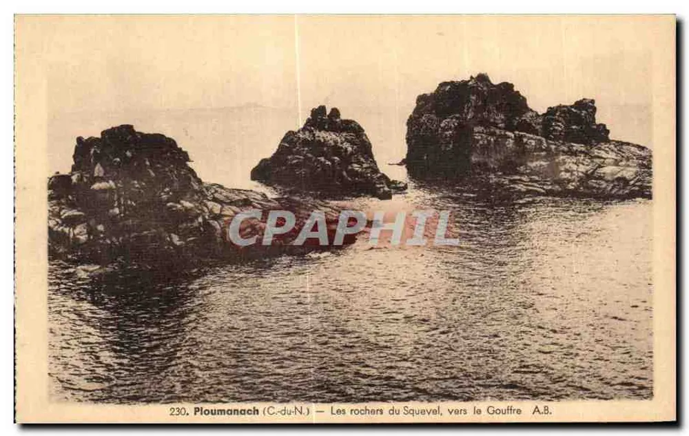 Ploumanach (C.-du-N.) — Die Felsen von Squeval, Richtung Gouffre — Édition Téa Room - St-Guillaume - Vorderseite