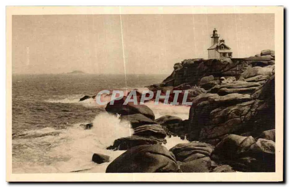 Os quebrantes do farol — Ploumanach (C.-du-N.) — Edição de Arte A. Fugel, Angers - Frente