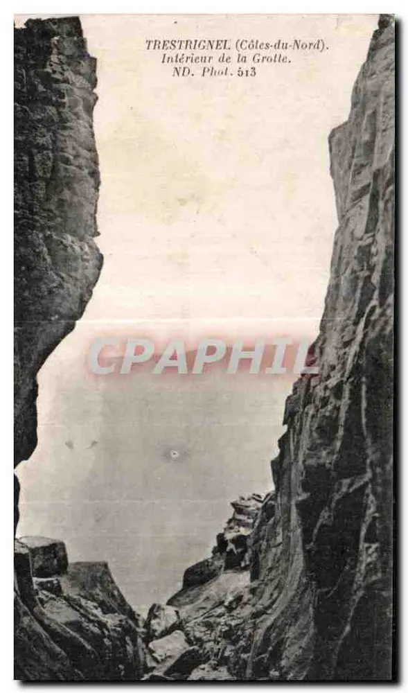 Trestignel (Côtes-du-Nord) — Innenansicht der Höhle — ND. Phot. 513 - Vorderseite