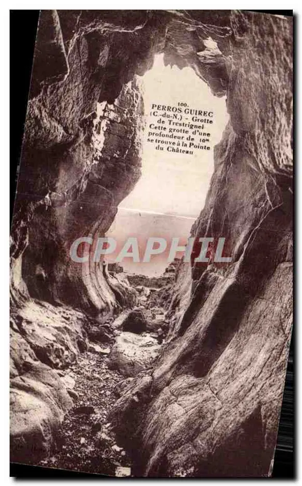 Gruta de Trestrignel em Perros-Guirec (C.-du-N.) — profundidade de 10m — editor desconhecido, n° 100 - Frente