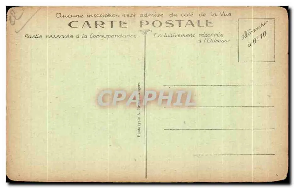 La Grande grotte de Trestriñgel — vue encadrée par des falaises — éditeur A. Brune-Angers, n° 121 - Rückseite
