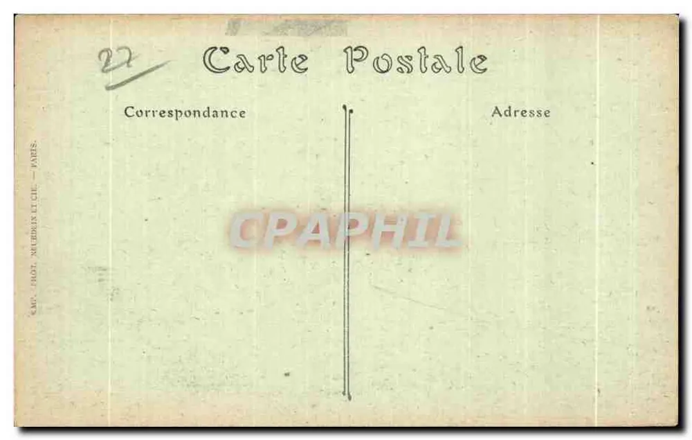 Kirche von La Clarté — Perros-Guirec (Côtes-du-Nord), 16. Jahrhundert — Verlag: CAMP, PHOT. NUTEREAU ET CIE — Nr. 104 - Rückseite