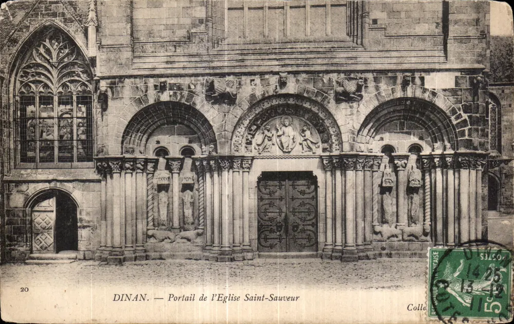 Dinan — Portal der Kirche Saint-Sauveur — Verlag Collé, Nr. 20 - Vorderseite
