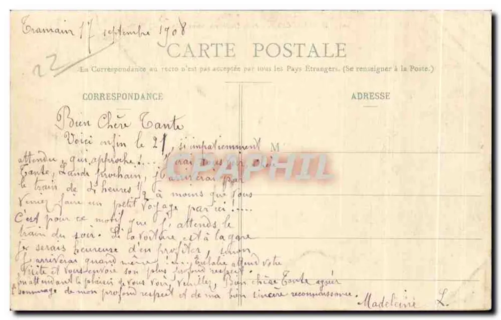 Dinan - Château de la Duchesse Anne (côté Sud) — J. K. D. — n° 101 - Rückseite