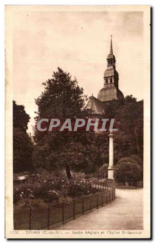 Dinan (C.-du-N.) — Englischer Garten und Kirche St-Sauveur — n° 1106 - Vorderseite