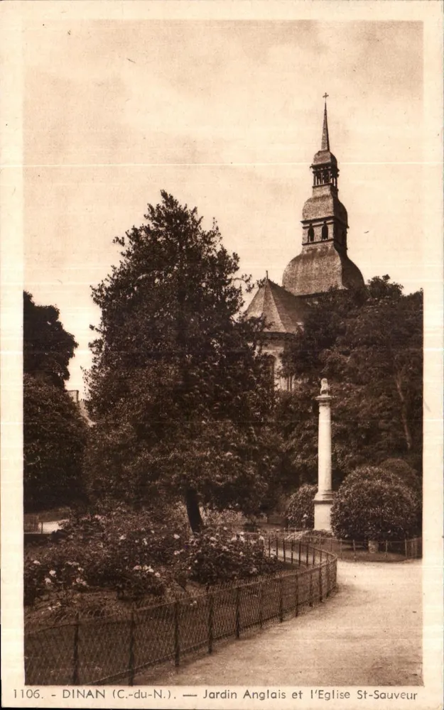 Dinan (C.-du-N.) — Englischer Garten und Kirche St-Sauveur — Nr. 1106 - Vorderseite