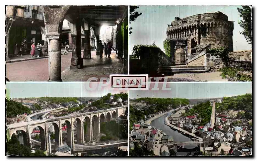Dinan — Schloss, Viadukt, alte Häuser — Edition ALFA - Vorderseite