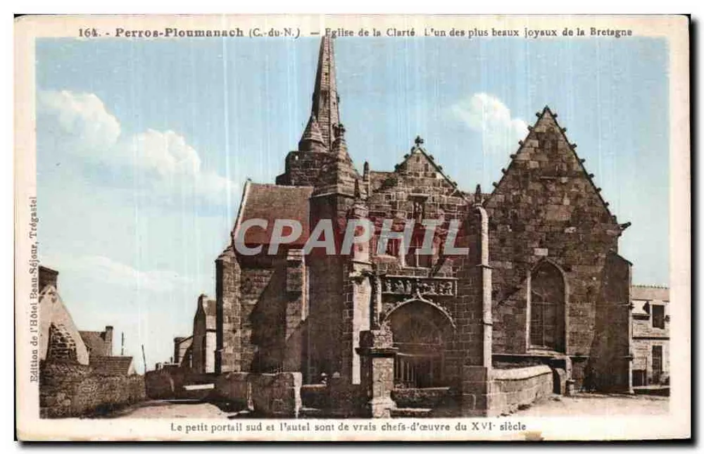 Perros-Ploumanach (C.-du-N.) — Kirche der Klarheit — Ausgabe des Hôtel Beau-Séjour, Trégastel - Vorderseite