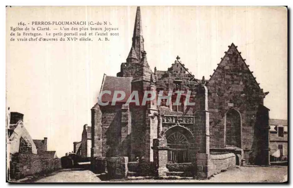 Kirche von Clarté — Perros-Ploumanach (C.-du-N.) — Phototype A. Bruel-Angers - Vorderseite