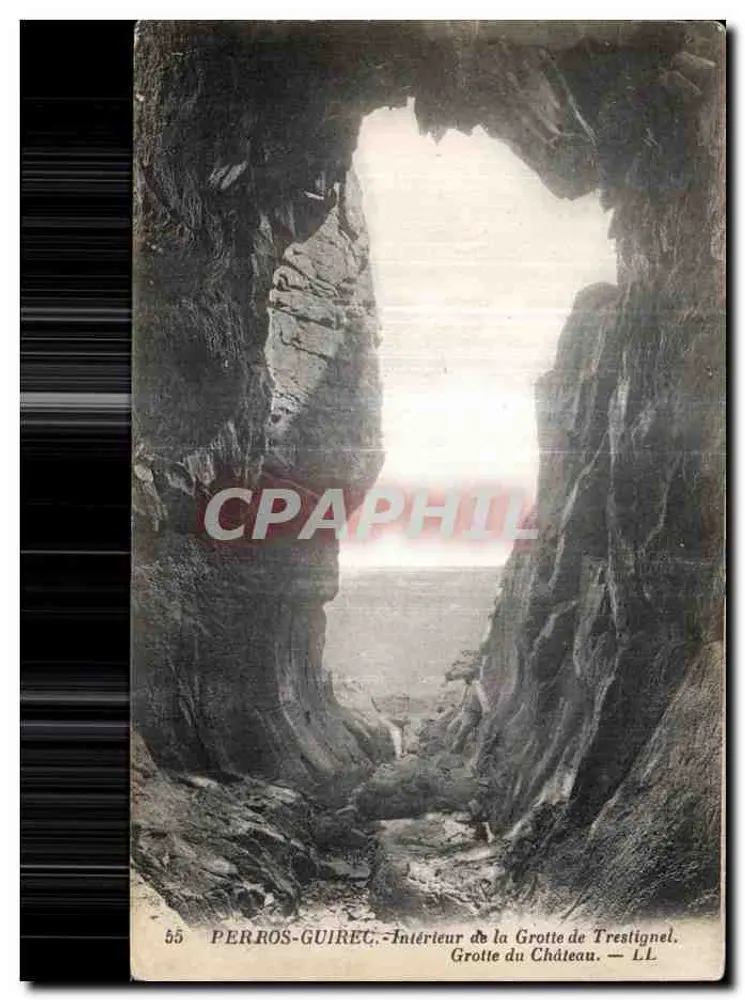 Perros-Guirec — Innenansicht der Trestignel-Höhle — LL, n°55 - Vorderseite