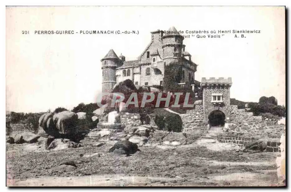 Schloss Costaères in Perros-Guirec — Verlag A. B. — Nr. 201 - Vorderseite