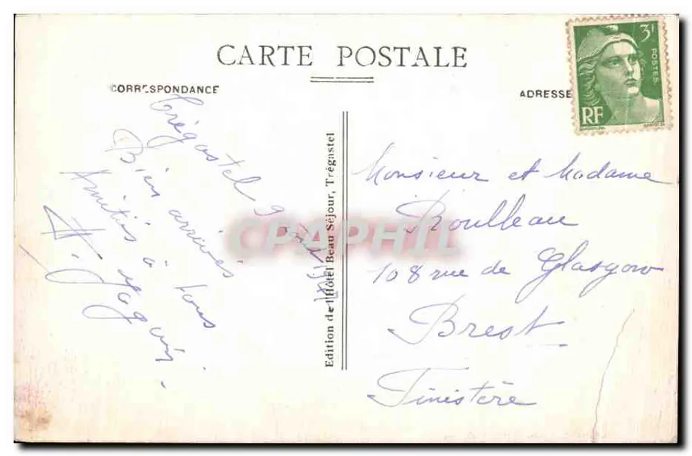 Schloss Costaères in Perros-Guirec — Verlag A. B. — Nr. 201 - Rückseite