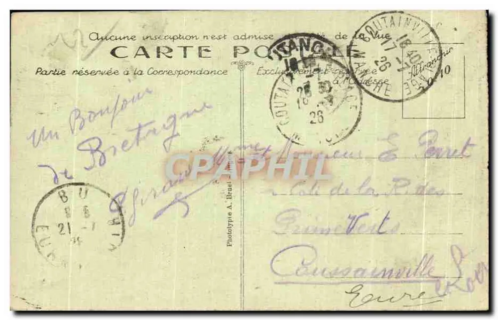 Paimpol — As Regatas — A. B. - Verso