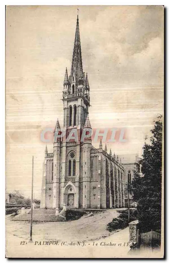 Paimpol (C.-du-N.) - O Sintral e a Igreja - Frente