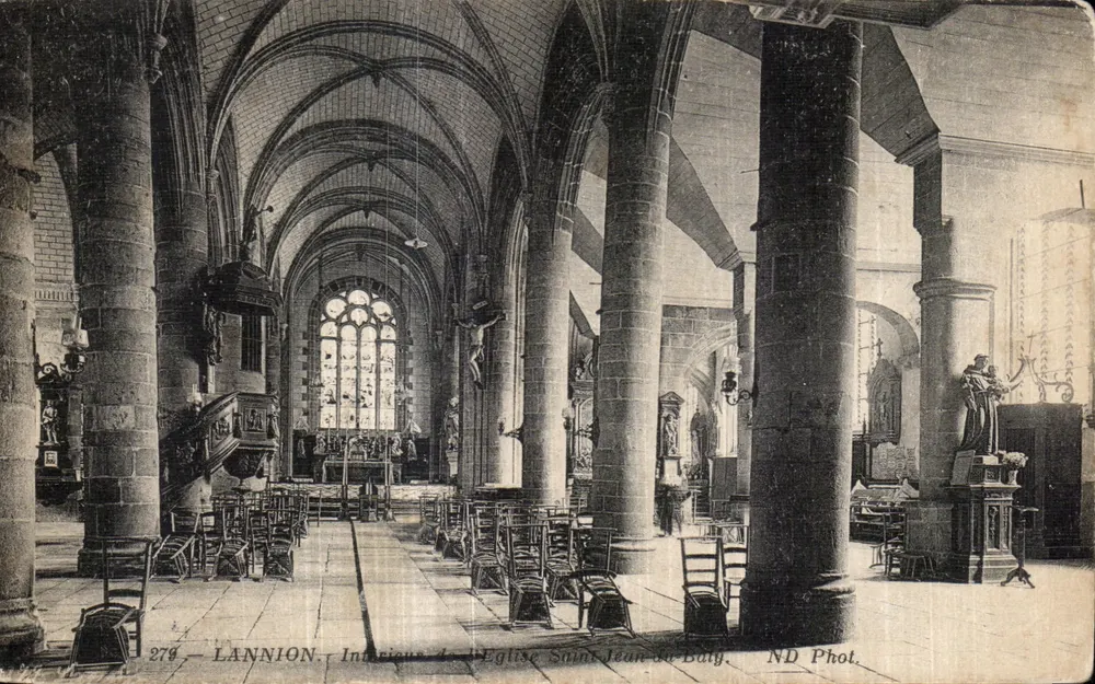 LANNION — Innenansicht der Kirche Saint-Jean-Baptiste — ND Phot. n°279 - Vorderseite