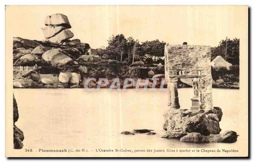 Ploumanach (C.-du-N.-I.) — Ansicht des Oratoriums St-Guirec, Schutzpatron der Mädchen zum Verloben und des Napoléons-Huts - Vorderseite