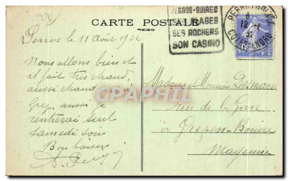 PLOUMANAC'H - Das Oratorium von Herrn St-Quirec - Sammlung E. Hamonic, St-B. - Rückseite