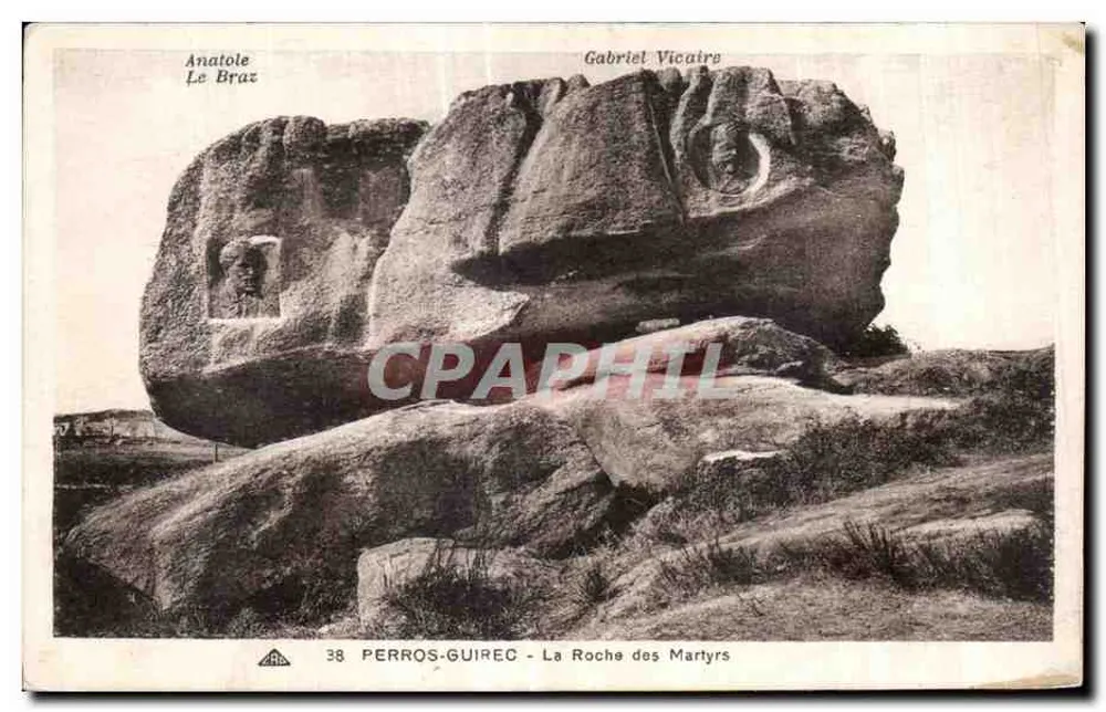 Perros-Guirec - A Roche dos Mártires — Gabriel Vicaires, Anatole Le Braz - Frente