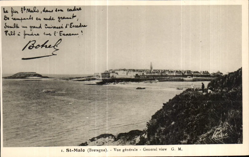 St-Malo (Bretanha) - Vista geral - General view G. M. - Frente
