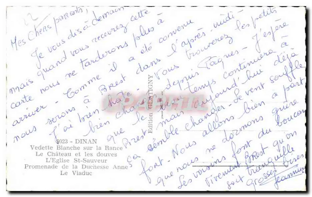 डिनां — प्रमुख स्थलों का कॉलेज — एडिशन चामिग्नी नंबर 9023 - पीछे