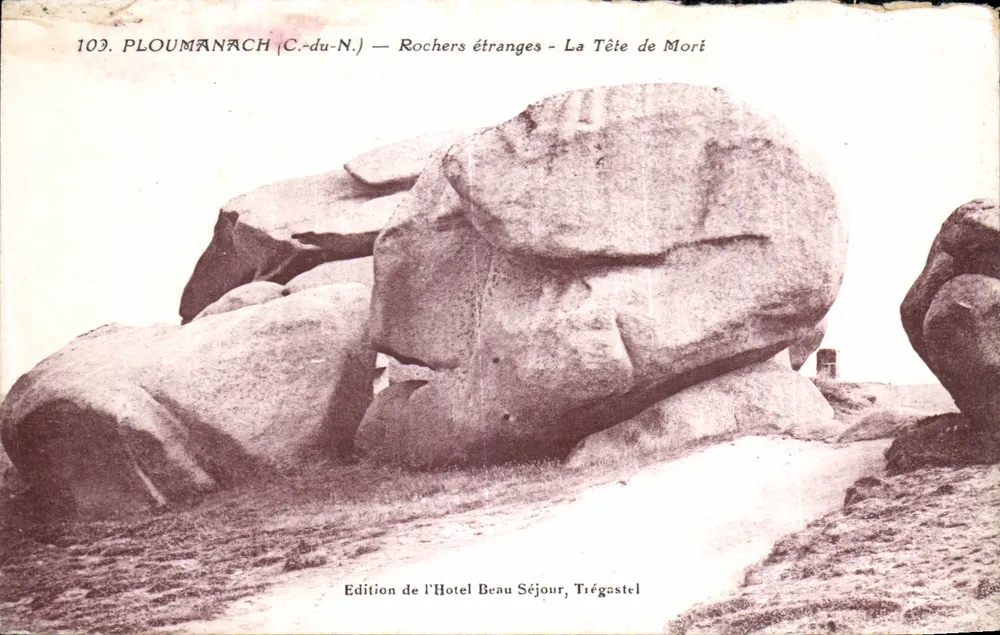 PLOUMANACH (C.-du-N.) — Rochers étranges - La Tête de Mori — Édition de l'Hotel Beau Séjour, Trégastel - Vorderseite
