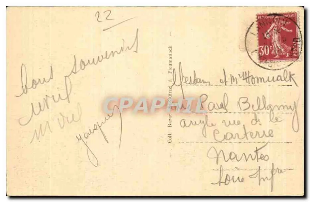 PLOUMANACH (C.-du-N.) — A Guérîte — COMBER IMP. MACON - Verso