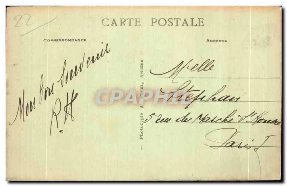 Perros-Guirec - Ploumanach (C.-du-N.) — Ansicht des Rochers de la Guérite — Verlag AB, Nr. 246 - Rückseite