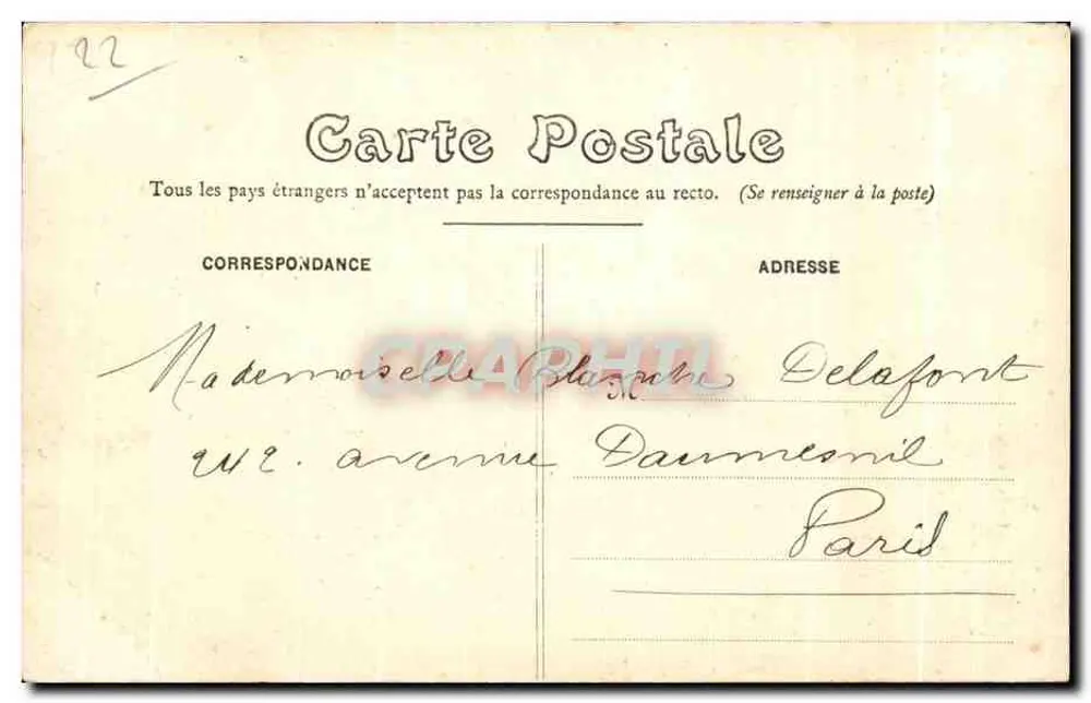Ploumanach — O Pé — Coleção A. Waron, St-Brieuc - Verso