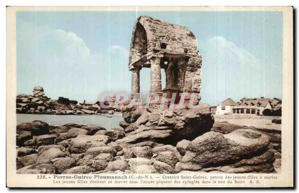 Perros-Guirec-Ploumanach (C.-du-N.) — Oratorium Saint-Guirec, Schutzpatronin der heiratswilligen Mädchen - Vorderseite