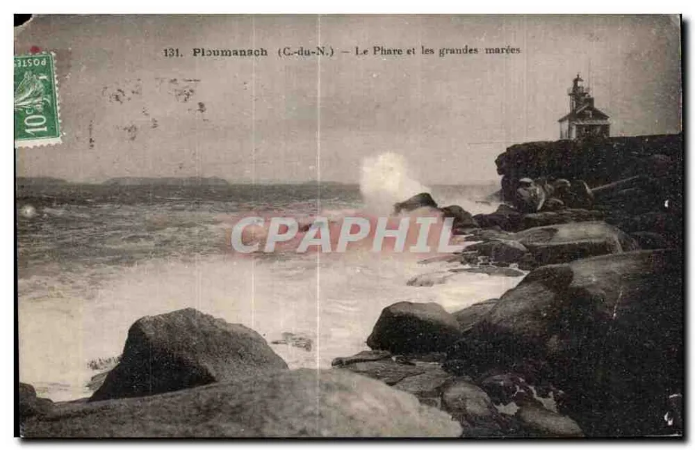 Ploumanach (C.-du-N.) — Der Leuchtturm und die hohen Gezeiten - Vorderseite