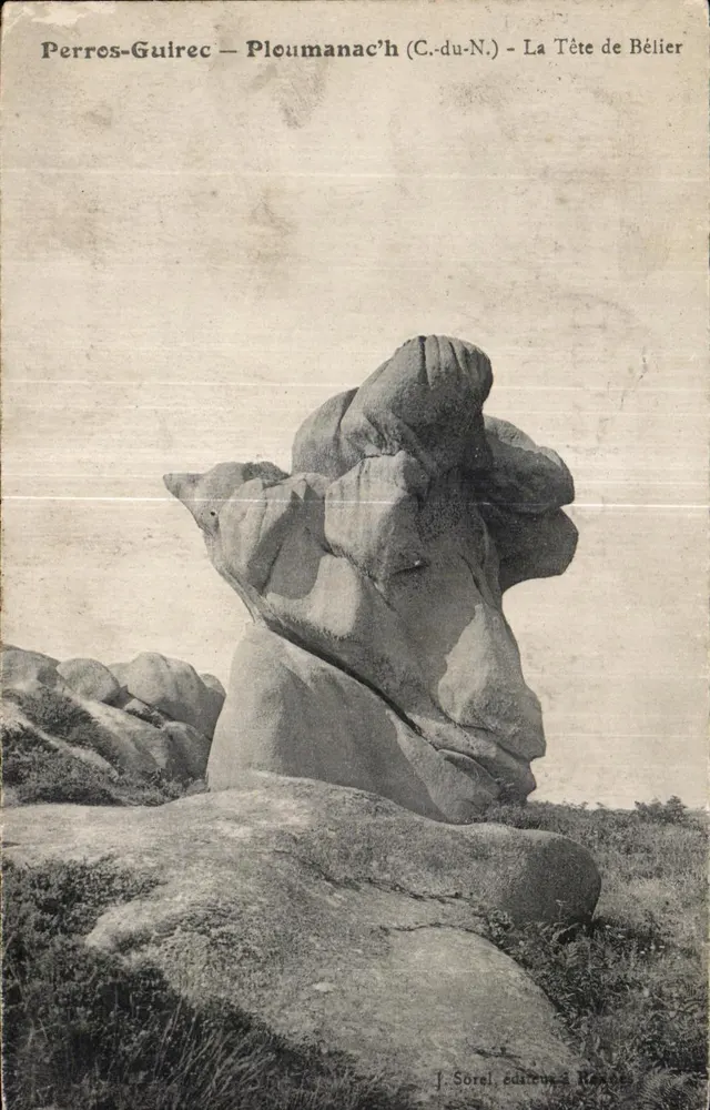 Perros-Guirec — Ploumanac'h (C.-du-N.) — Der Kopf des Bélièr — J. Sorel, Verleger in Rennes - Vorderseite