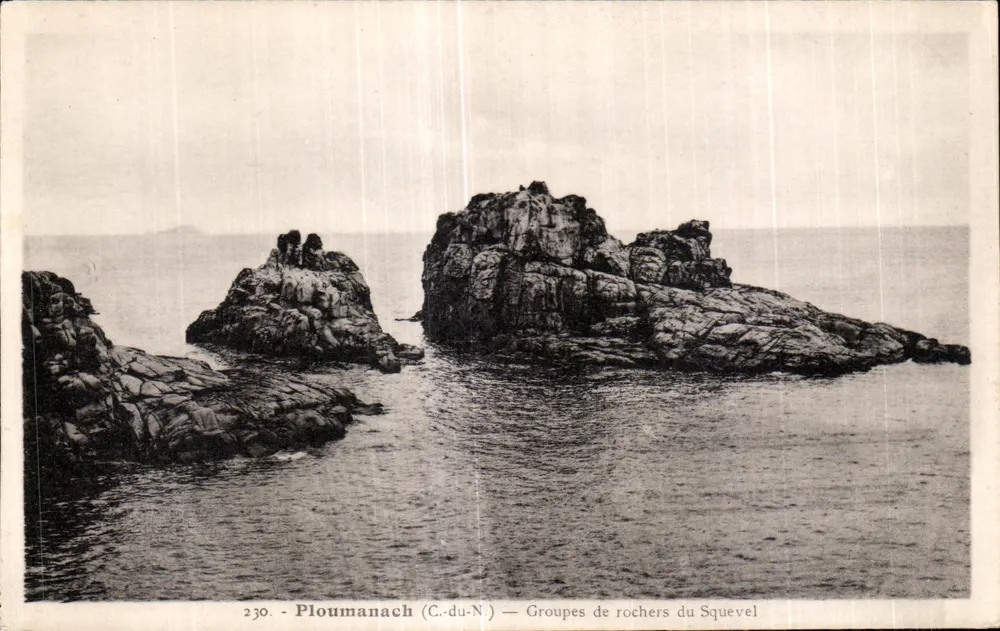 Ploumanach (C.-du-N.) — Gruppen von Felsen von Squevel - Vorderseite
