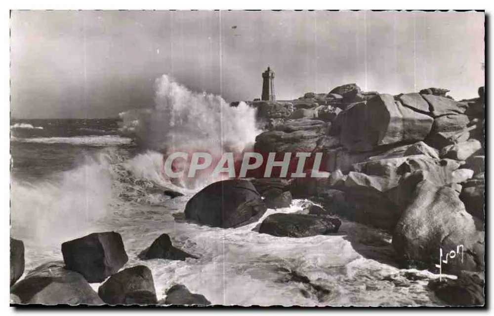PLOUMANACH (C.-du-N.) — A Tempestade à Assalto do Farol — Edições d'Art Martel, Paris - Frente