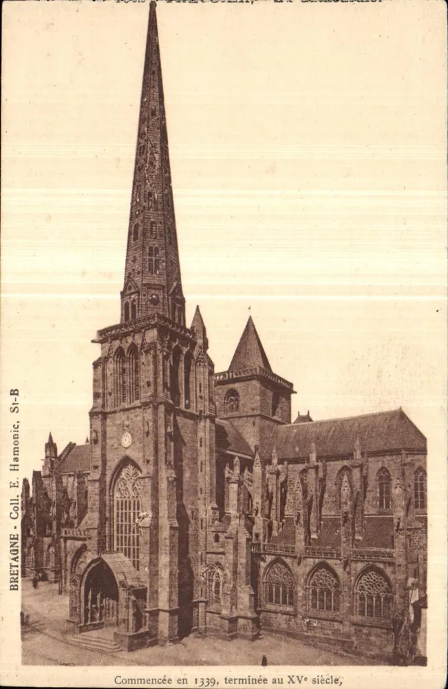 Rennes, die Kathedrale — begonnen 1339, fertiggestellt im 15. Jahrhundert — veröffentlicht von E. Hamonic, Serie St-B - Vorderseite