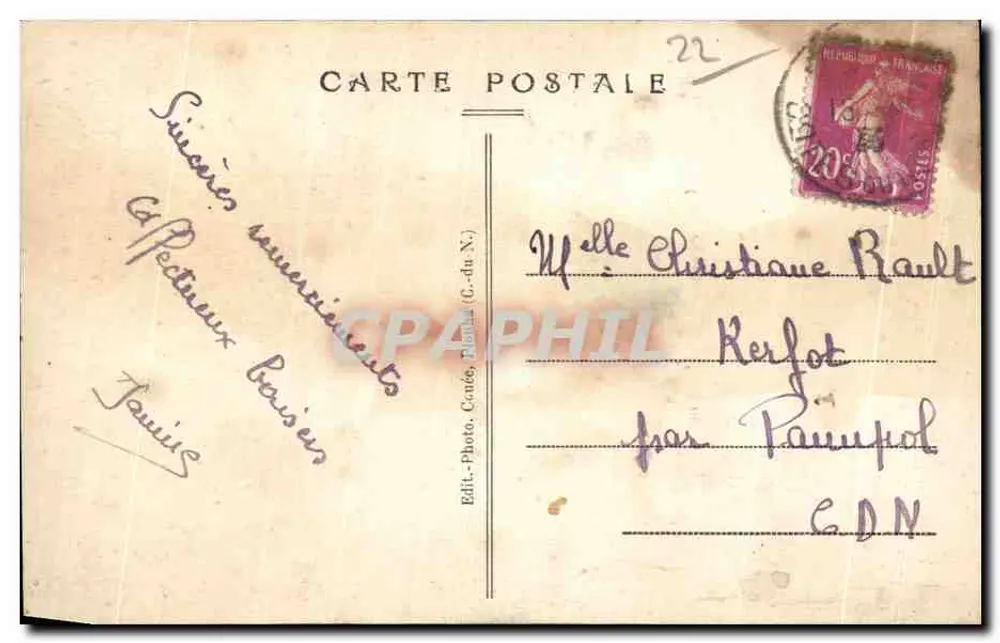 Gruta de l'Anse-Cochat — Plouha (C.-du-N.) — Édit.-Photo. Plouha (C.-du-N.) - Verso