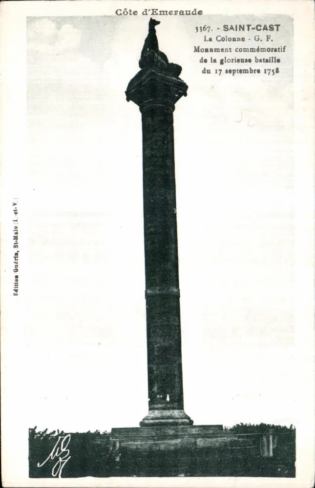 Saint-Cast — Gedenkspalte der Schlacht vom 17. September 1758 — Editions Gudrin, St-Malo (I. et V.) - Vorderseite