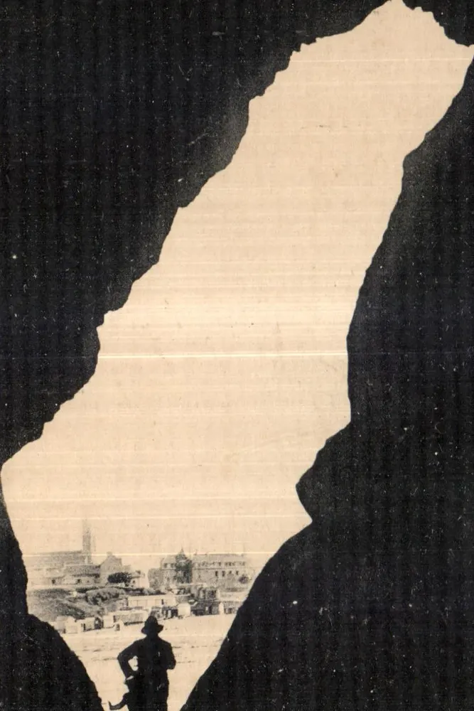 Ansicht einer Stadt durch eine Höhle — Verlag unbekannt - Vorderseite