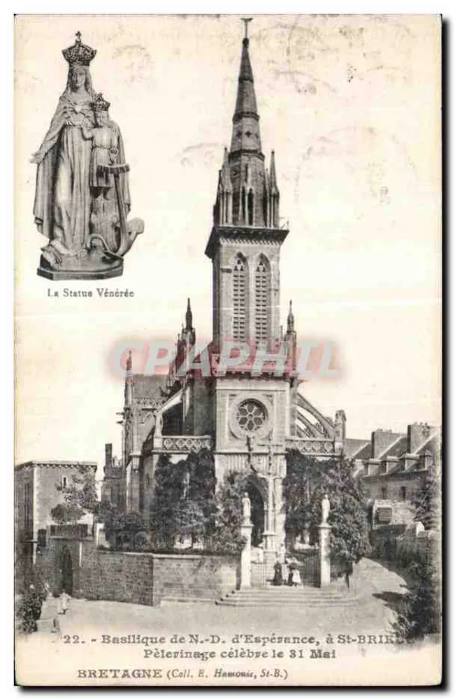 Basilika Notre-Dame d'Espérance in St-Brieuc — Pilgerfahrt am 31. Mai — Verlag R. Hamonie, St-B. - Vorderseite