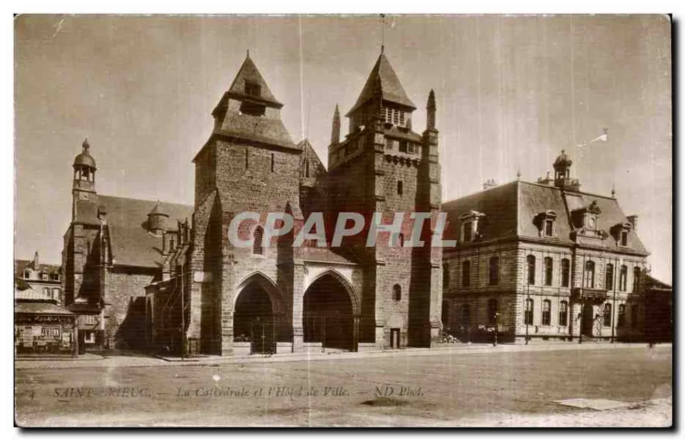 Saint-Meuç - Die Kathedrale und das Rathaus - ND Phôt. - Vorderseite
