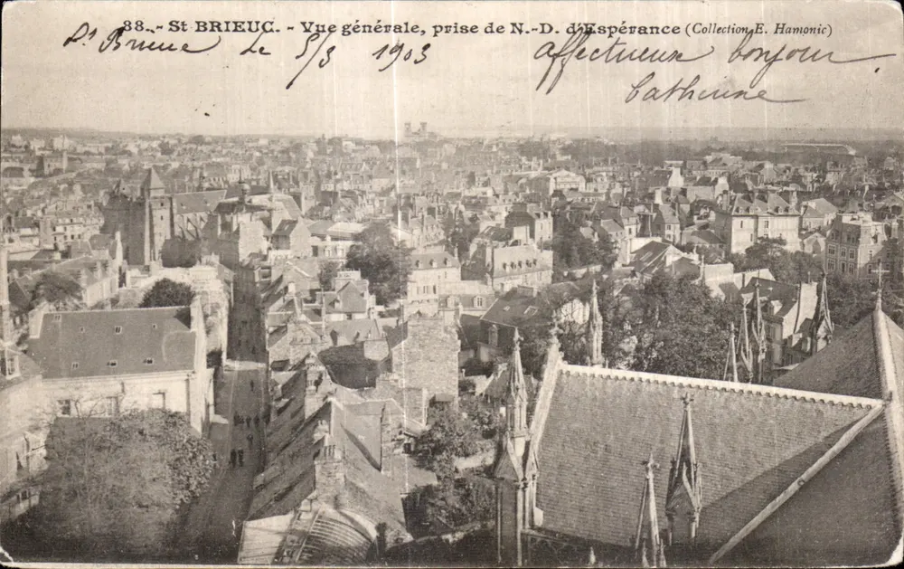 São BRIEUC - Vista geral, vista da N.-D. d'Espérance — Coleção E. Hamonic - Frente