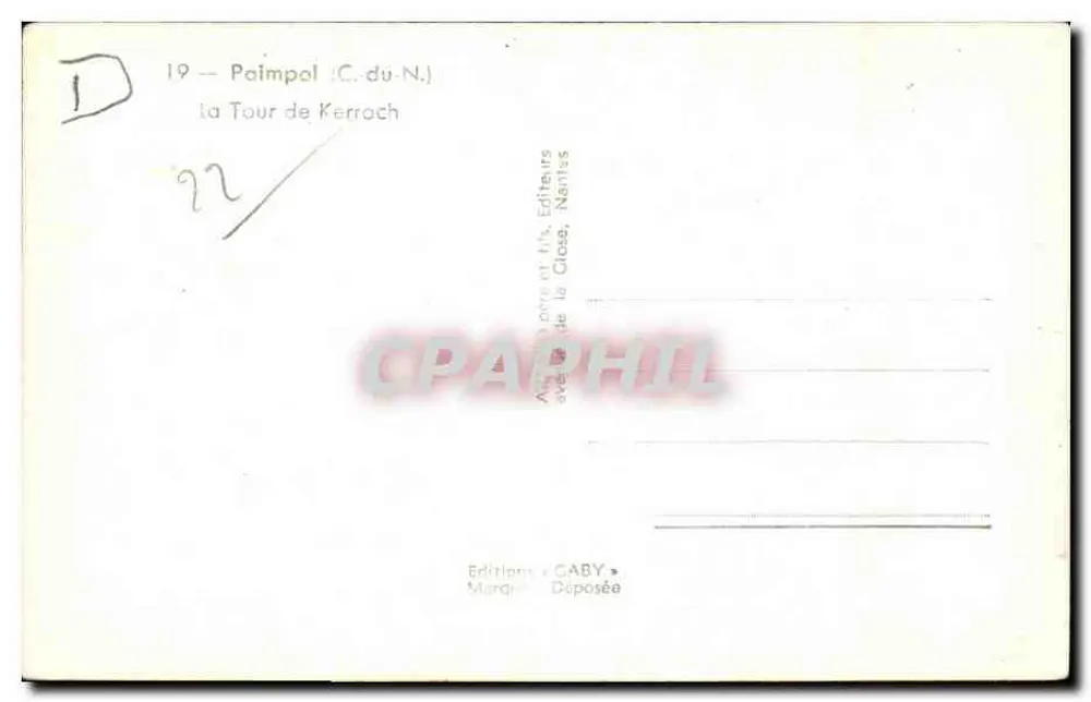 Paimpol (C. du N.) — wieża Kerroch — Wydawnictwo GABY - Rewers